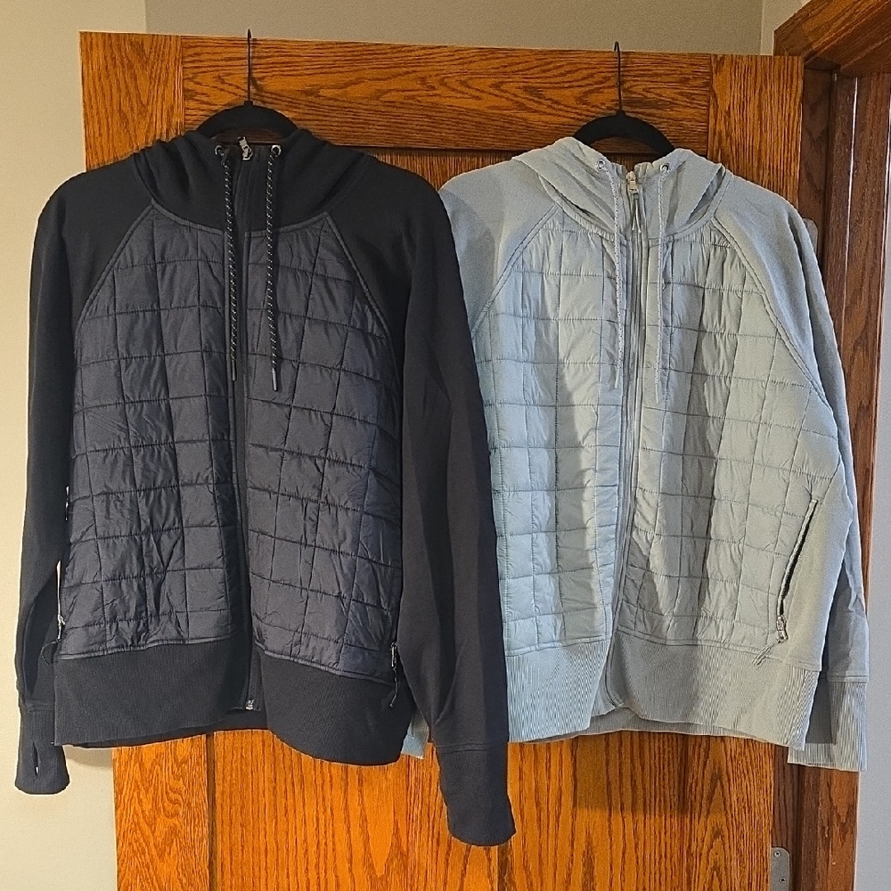 Black and Gray Quilted Hoodies